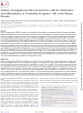 Cover page: Human cytomegalovirus infection interferes with the maintenance and differentiation of trophoblast progenitor cells of the human placenta.