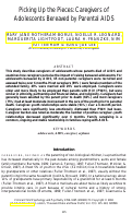 Cover page: Picking Up the Pieces: Caregivers of Adolescents Bereaved by Parental AIDS