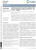 Cover page: Synthesis and electronic structure analysis of the actinide allenylidenes, [{(NR 2 ) 3 }An(CCCPh 2 )] − (An = U, Th; R = SiMe 3 )