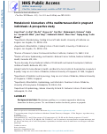 Cover page: Metabolomic biomarkers of the mediterranean diet in pregnant individuals: A prospective study.