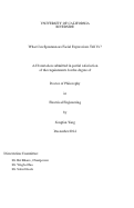 Cover page: What Can Spontaneous Facial Expression Tell Us?