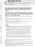 Cover page: Smoking and cessation treatment among persons with and without HIV in a U.S. integrated health system.