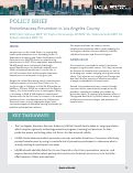 Cover page: Homelessness Prevention in Los Angeles County