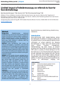 Cover page: Limited impact of teledermoscopy on referrals to face-to-face dermatology