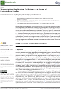 Cover page: Transcription-Replication Collisions—A Series of Unfortunate Events