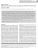 Cover page: Regional Correlation between Resting State FDG PET and pCASL Perfusion MRI