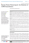 Cover page: Remote Patient Monitoring for the Detection of COPD Exacerbations