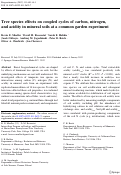 Cover page: Effects of litter traits, soil biota, and soil chemistry on soil carbon stocks at a common garden with 14 tree species