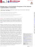 Cover page: Metagenomes in the Borderline Ecosystems of the Antarctic Cryptoendolithic Communities