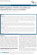 Cover page: MXD3 regulation of DAOY cell proliferation dictated by time course of activation