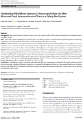 Cover page: Standardized Workflows Improve Colonoscopy Follow-Up After Abnormal Fecal Immunochemical Tests in a Safety-Net System