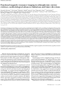 Cover page: Functional magnetic resonance imaging in schizophrenia: current evidence, methodological advances, limitations and future directions.