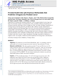 Cover page: Prostate Health Index improves multivariable risk prediction of aggressive prostate cancer