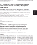 Cover page: IL-7 production in murine lymphatic endothelial cells and induction in the setting of peripheral lymphopenia