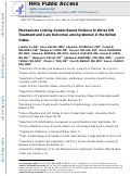 Cover page: Mechanisms linking gender-based violence to worse HIV treatment and care outcomes among women in the United States