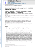 Cover page: Altered lateralization of dorsal language tracts in 6‐week‐old infants at risk for autism