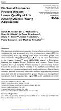 Cover page: Do Social Resources Protect Against Lower Quality of Life Among Diverse Young Adolescents?