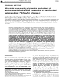 Cover page: Microbial community dynamics and effect of environmental microbial reservoirs on red-backed salamanders (Plethodon cinereus).