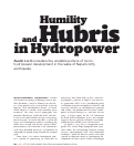 Cover page: Humility and Hubris in Hydropower