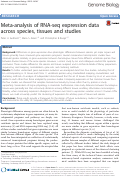 Cover page: Meta-analysis of RNA-seq expression data across species, tissues and studies