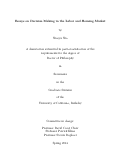 Cover page: Essays on Decision Making in the Labor and Housing Market