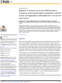 Cover page: Englerin A induces an acute inflammatory response and reveals lipid metabolism and ER stress as targetable vulnerabilities in renal cell carcinoma