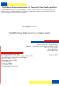 Cover page of The 2000 Census Undercount in Los Angeles County