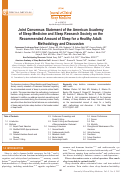 Cover page: Joint Consensus Statement of the American Academy of Sleep Medicine and Sleep Research Society on the Recommended Amount of Sleep for a Healthy Adult: Methodology and Discussion.