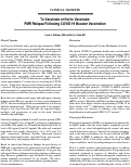 Cover page: To Vaccinate or Not to Vaccinate: PMR Relapse Following COVID-19 Booster Vaccination