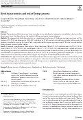 Cover page: Birth characteristics and risk of Ewing sarcoma