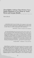 Cover page: Ghost-Ridden Authors/Ghost-Written Texts: Female Phantoms in Two Works by André Breton and Georges Bataille