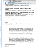 Cover page: Molecular Imaging for Estrogen Receptor-Positive Breast Cancer Clinical Applications of Whole Body and Dedicated Breast Positron Emission Tomography