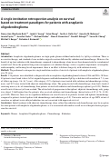 Cover page: A single institution retrospective analysis on survival based on treatment paradigms for patients with anaplastic oligodendroglioma