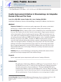 Cover page: Quality improvement initiatives in rheumatology