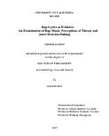 Cover page: Rap Lyrics as Evidence: An Examination of Rap Music, Perceptions of Threat, and Juror Decision Making