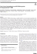 Cover page: Data Format Standardization and DICOM Integration for Hyperpolarized 13C MRI