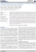Cover page: Environmental impacts on the diversity of methane-cycling microbes and their resultant function