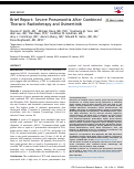 Cover page: Brief Report: Severe Pneumonitis After Combined Thoracic Radiotherapy and Osimertinib