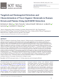 Cover page: Targeted and Nontargeted Detection and Characterization of Trace Organic Chemicals in Human Serum and Plasma Using QuEChERS Extraction