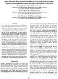 Cover page: Quick Linguistic Representations and Precise Perceptual Representations: Language Statistics and Perceptual Simulations under Time Constraints