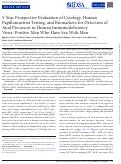 Cover page: 5-Year Prospective Evaluation of Cytology, Human Papillomavirus Testing, and Biomarkers for Detection of Anal Precancer in Human Immunodeficiency Virus-Positive Men Who Have Sex With Men.