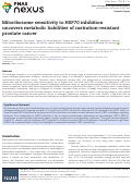 Cover page: Mitoribosome sensitivity to HSP70 inhibition uncovers metabolic liabilities of castration-resistant prostate cancer.