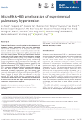 Cover page: MicroRNA‐483 amelioration of experimental pulmonary hypertension