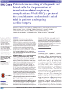 Cover page: Point-of-care washing of allogeneic red blood cells for the prevention of transfusion-related respiratory complications (WAR-PRC): a protocol for a multicenter randomised clinical trial in patients undergoing cardiac surgery