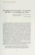 Cover page: Un espejo en la oscuridad: 'Ta escritura del Dios" y la ontología del Verbo