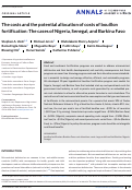 Cover page: The costs and the potential allocation of costs of bouillon fortification: The cases of Nigeria, Senegal, and Burkina Faso.