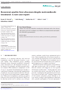 Cover page: Recurrent amebic liver abscesses despite metronidazole treatment: A rare case report.