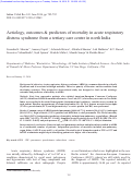 Cover page: Aetiology, outcomes &amp; predictors of mortality in acute respiratory distress syndrome from a tertiary care centre in north India