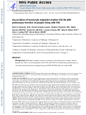 Cover page: Association of Monocyte Migration Marker CD11b With Pulmonary Function in People Living With HIV.