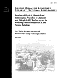 Cover page: Database of physical, chemical and toxicological properties of chemical 
and biological (CB) warfare agents for modeling airborne dispersion in and 
around buildings